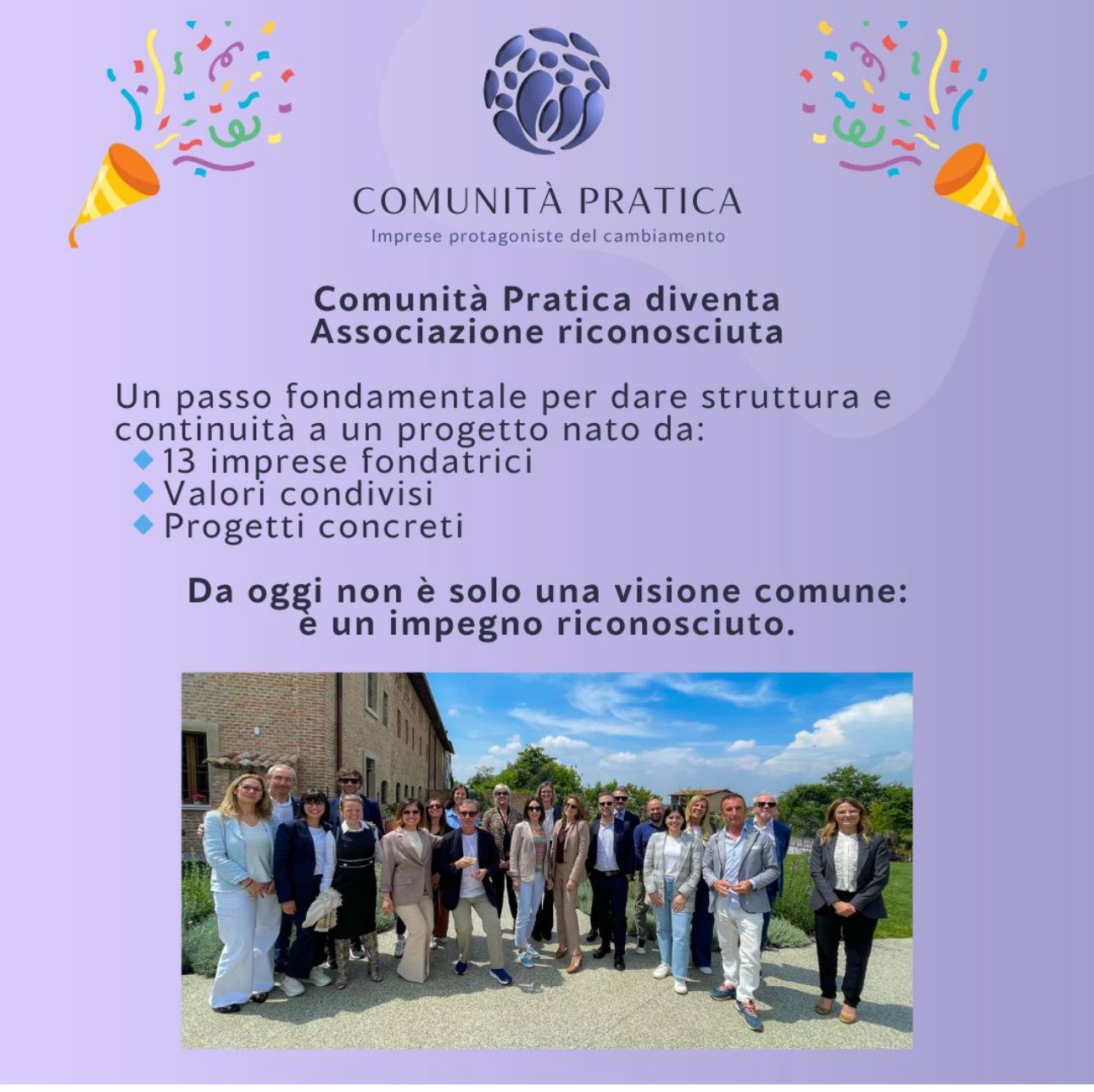 image 21.05.2025 – “COMUNITÀ PRATICA” BECOMES A RECOGNIZED ASSOCIATION